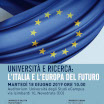 University and Reserch: Tomorrow's Italy and Europe